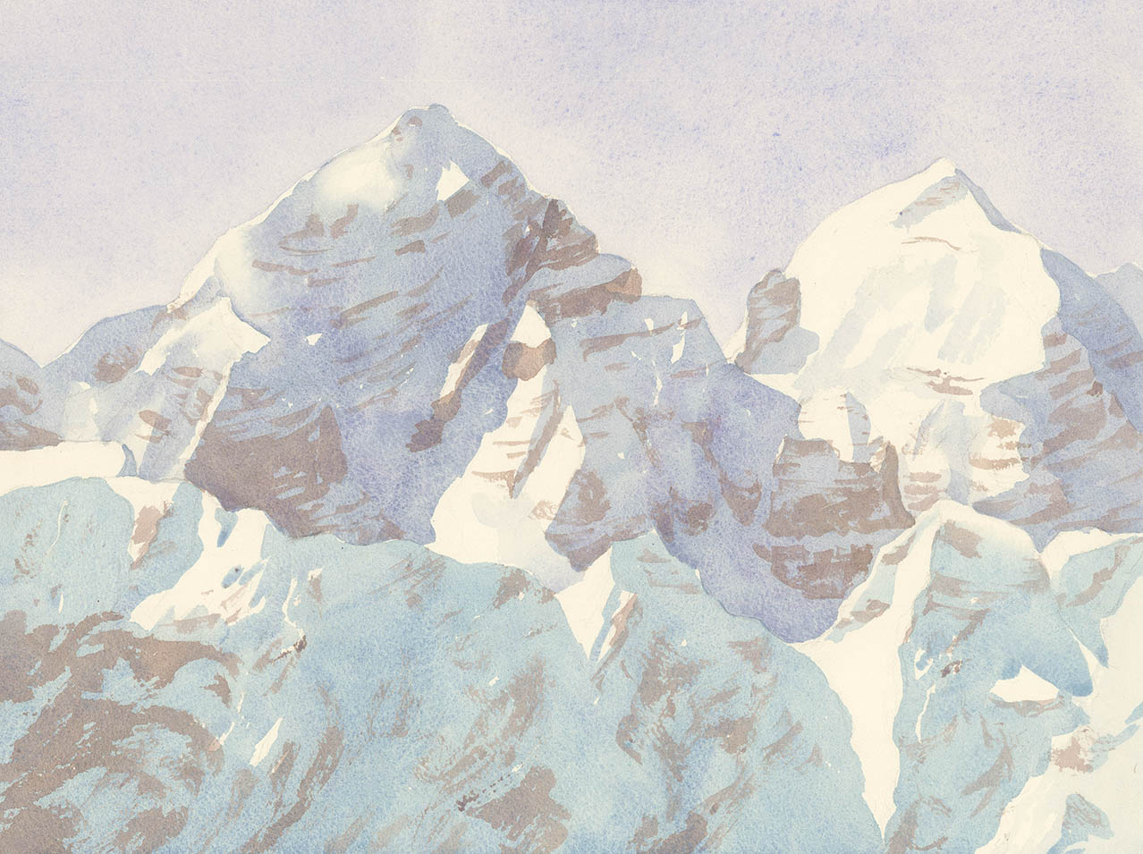 Riccarda de Eccher, 2014, Tofane, Water color on paper, 12x16